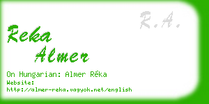reka almer business card